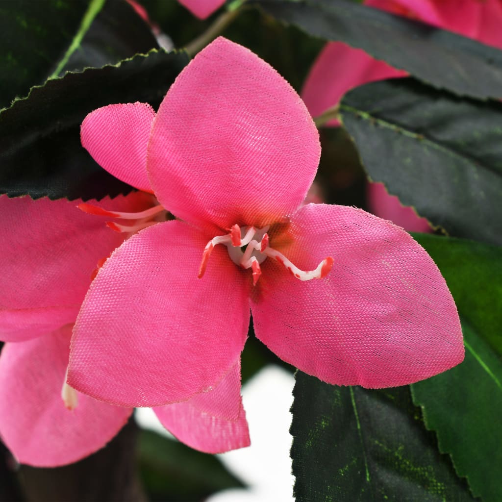 Vidaxl Artificial Plant med potten rododendron 155 cm grön och rosa