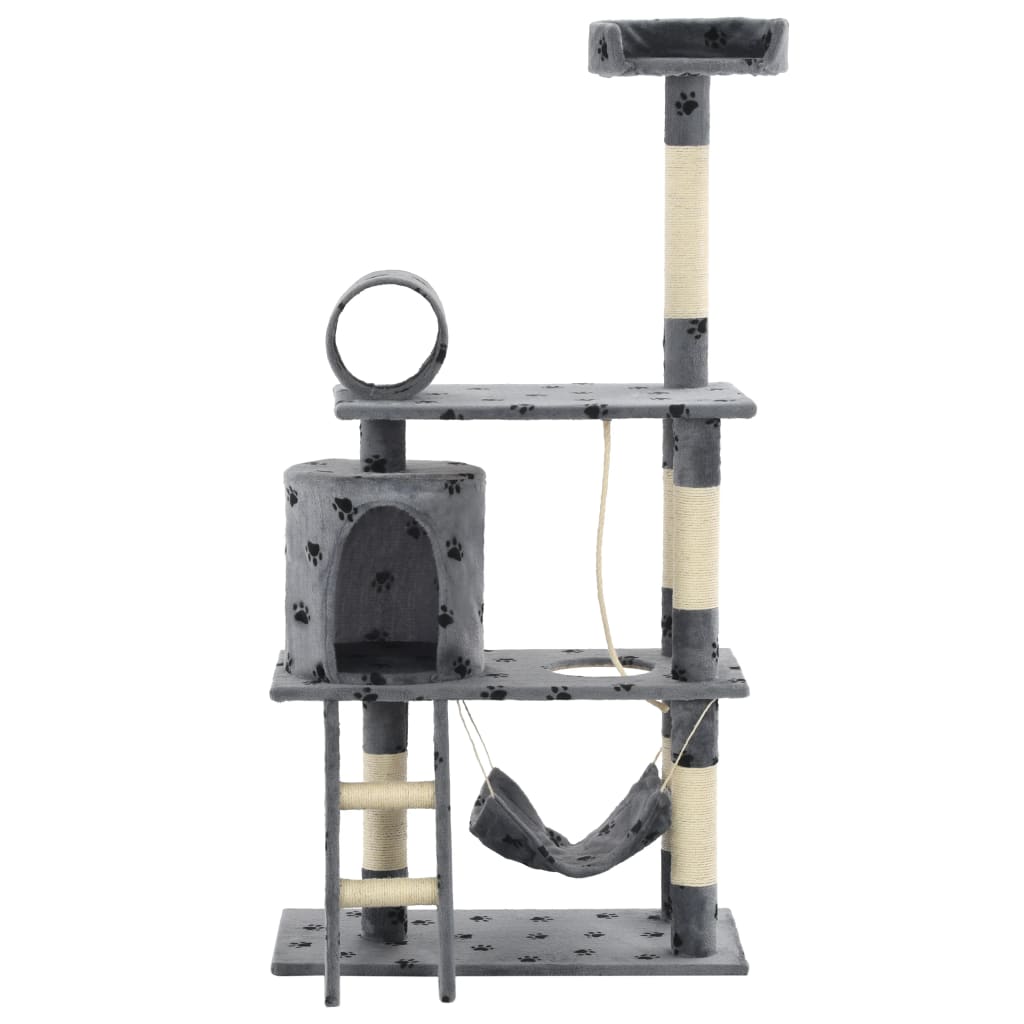 Vidaxl Cat Scrating Post z Sisal Scrating Post 140 cm puprints szary
