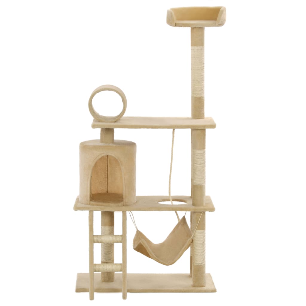 Vidaxl Cat Scrating Post z Sisal Scratosing Post 140 cm Beige