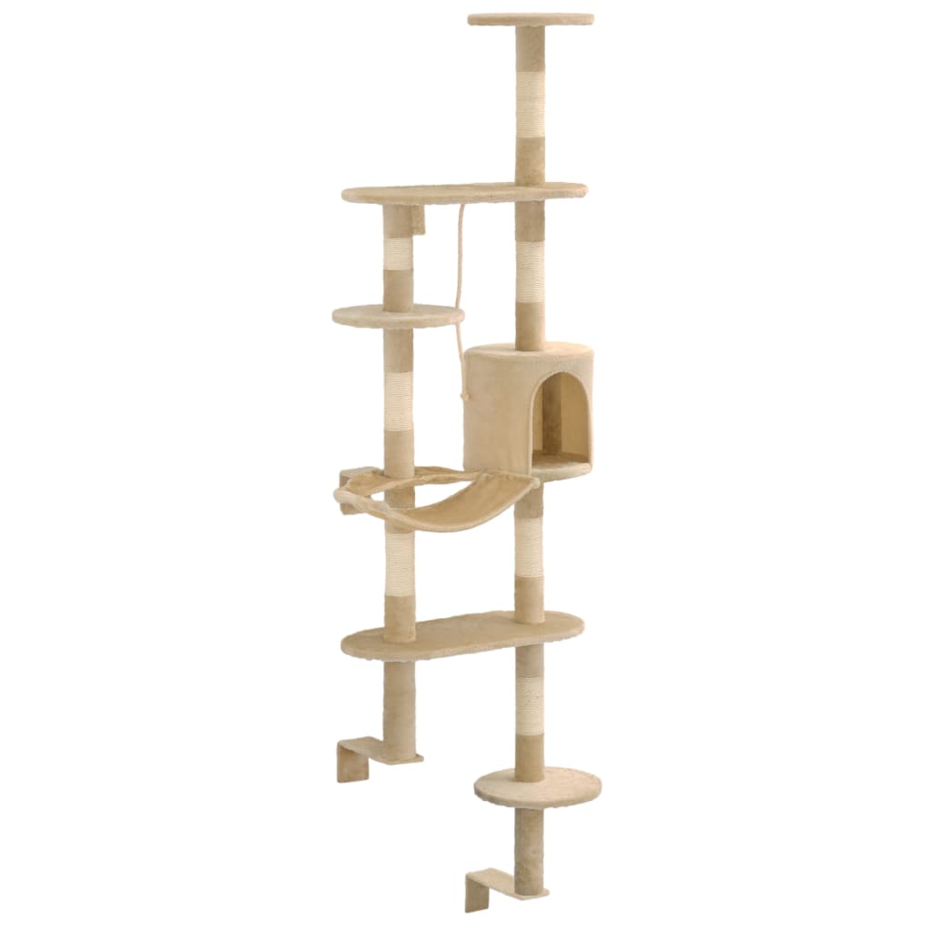 Vidaxl Cat scratching post with Sisal scratching posts Wall mounting 194 cm Beige