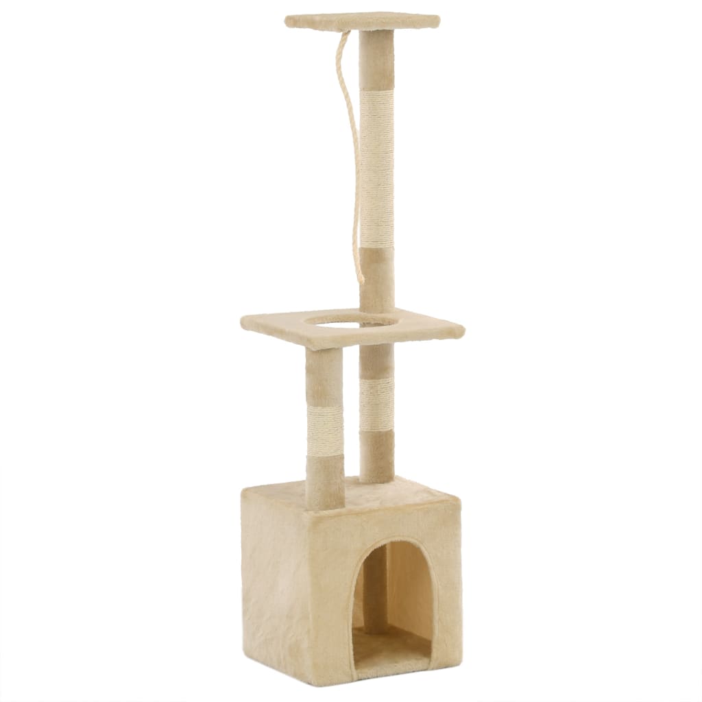 VidaXL cat scratching post with sisal scratching posts 109 cm beige