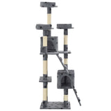 Vidaxl Cat Rangeing Post con postes de rascado de sisal 170 cm Pootprints Gray