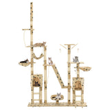 Vidaxl cat pole with sisal scratching posts 230-250 cm Pootprints Beige
