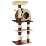 Vidaxl Cat Scratching Post med sisal skrabe stolper 127 cm beige og brun