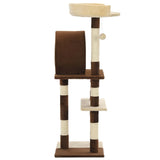 Vidaxl Cat Scratching Post med sisal skrabe stolper 127 cm beige og brun