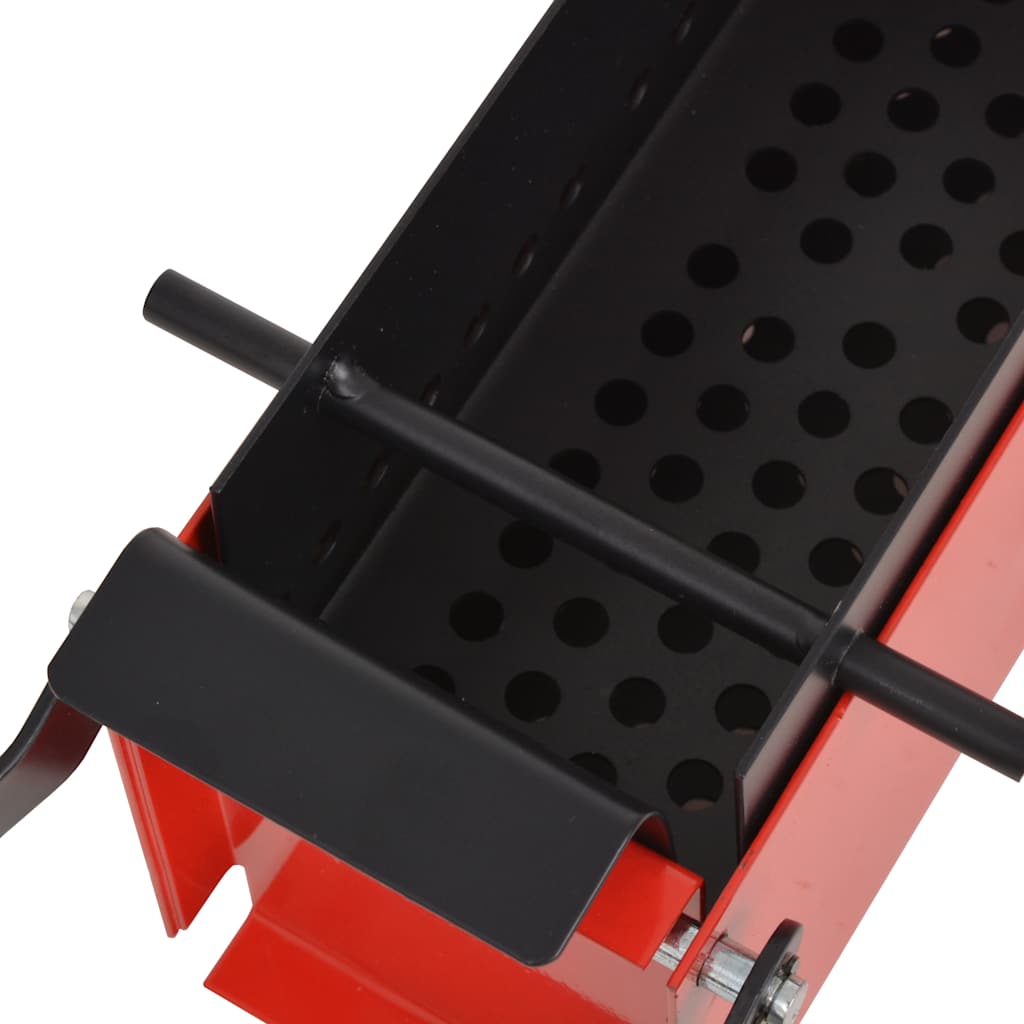 Vidaxl Brikette Press pro papír 34x14x14 cm ocel černá a červená