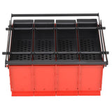 Vidaxl Briquetten Pressa per carta 38x31x18 cm in acciaio nero e rosso