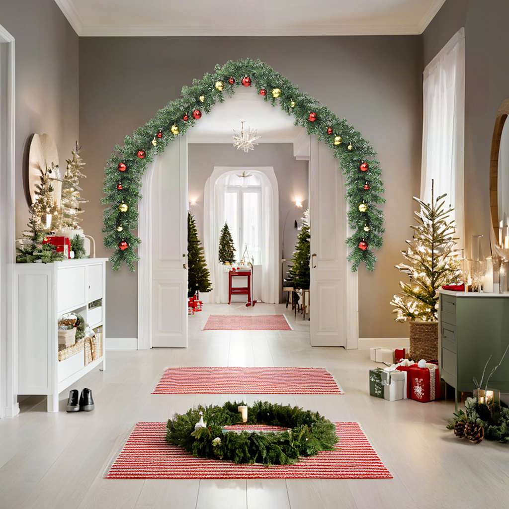 Vidaxl Christmas garland decorated with Christmas balls and LED lights 10 m