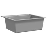 Vidaxl sink single bowl of granite gray