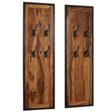 Vidaxl Coat racks 2 pezzi solido sheeshamhout