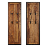 Vidaxl Coat racks 2 pezzi solido sheeshamhout