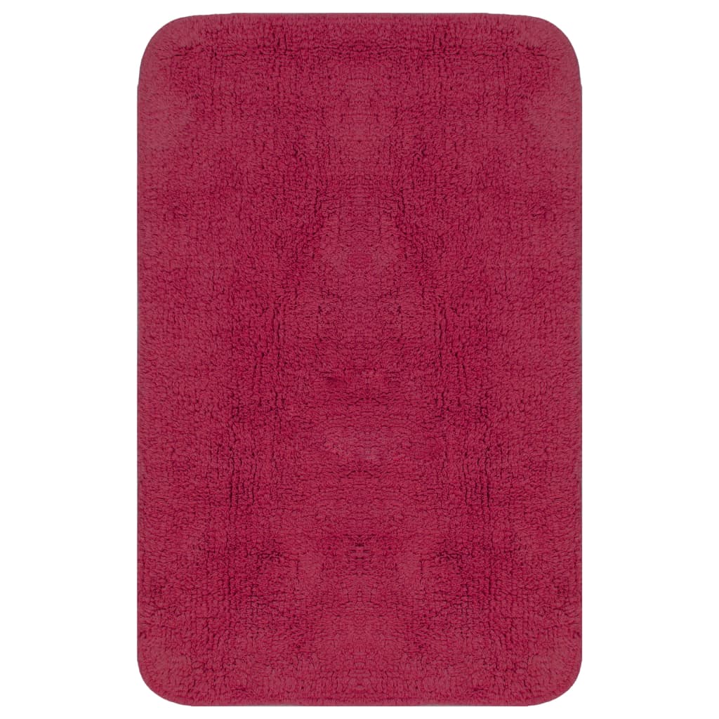 VidaXL Bathmatting set fabric fuchsia 2-piece