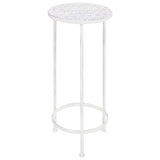 Vidaxl 3-part plant stand set Vintage style metal antique white