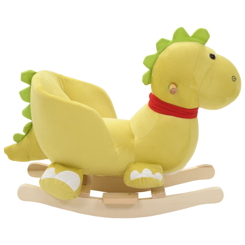 Vidaxl hobbelier draak com backrest 60x32x53 cm de pelúcia de pelúcia