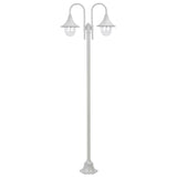 Vidaxl Paal Lighting Garden E27 220 cm Aluminium blanc 2 pièces