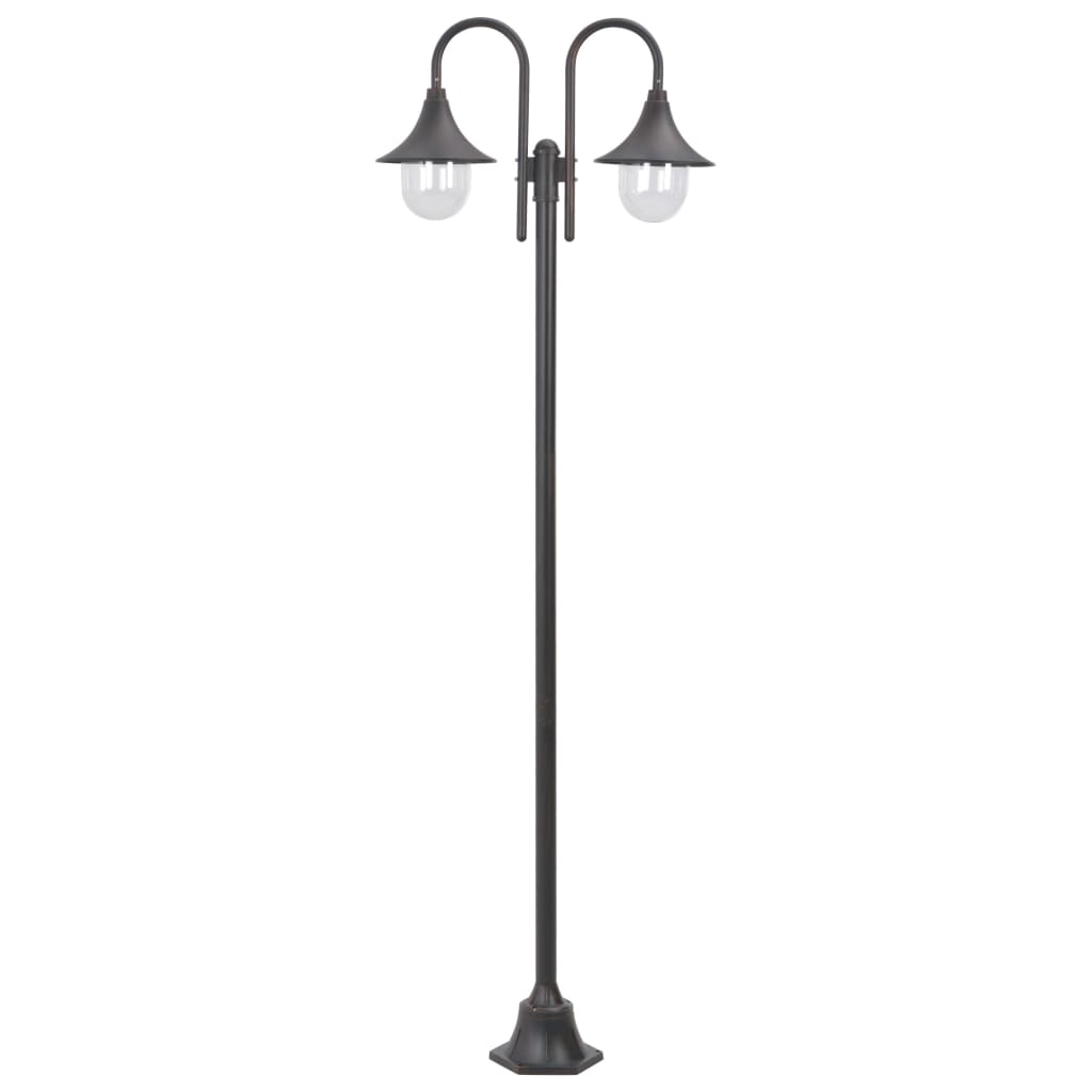 Vidaxl helleg Luuchte Gaart E27 220 cm Aluminium Bronze 2-Stéck