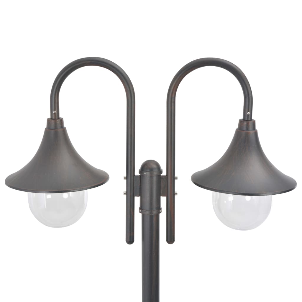 Vidaxl helleg Luuchte Gaart E27 220 cm Aluminium Bronze 2-Stéck