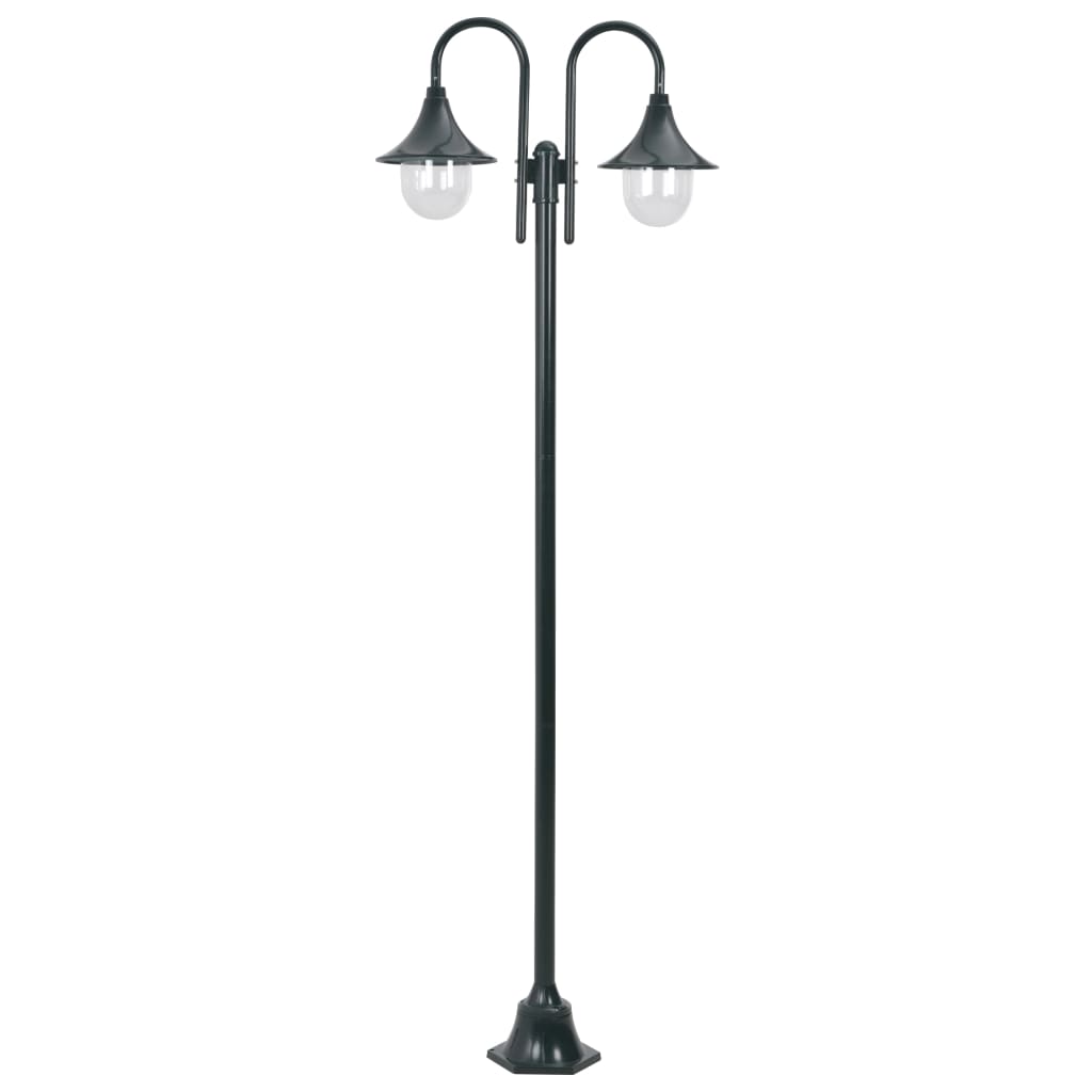 Vidaxl Pale Lighting Garden E27 220 CM Aluminum Dark green 2-piece