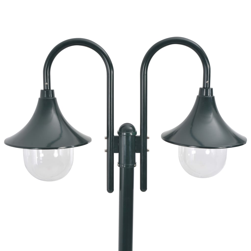 Vidaxl Pale Lighting Garden E27 220 CM Aluminum Dark green 2-piece