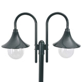 Vidaxl Pale Lighting Garden E27 220 CM Aluminum Dark green 2-piece