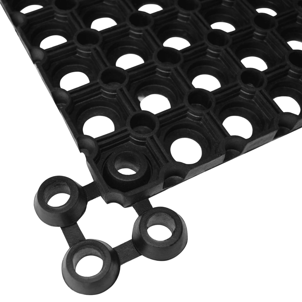 Connecteurs de tapis Vidaxl 10 ST Rubber Black