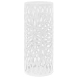 Vidaxl guarda -chuva folhas de aço branco