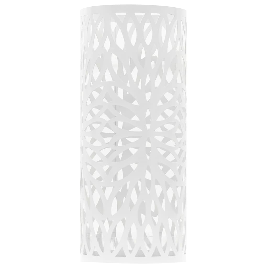 Vidaxl guarda -chuva folhas de aço branco