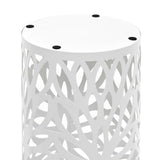 Vidaxl guarda -chuva folhas de aço branco