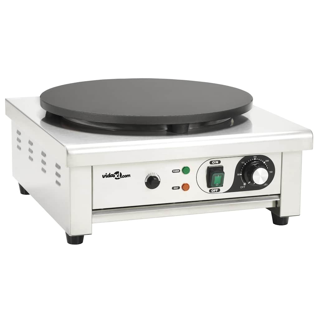 VidaXL elektrisk crepemaskine med drypbakke 40 cm 3000 w