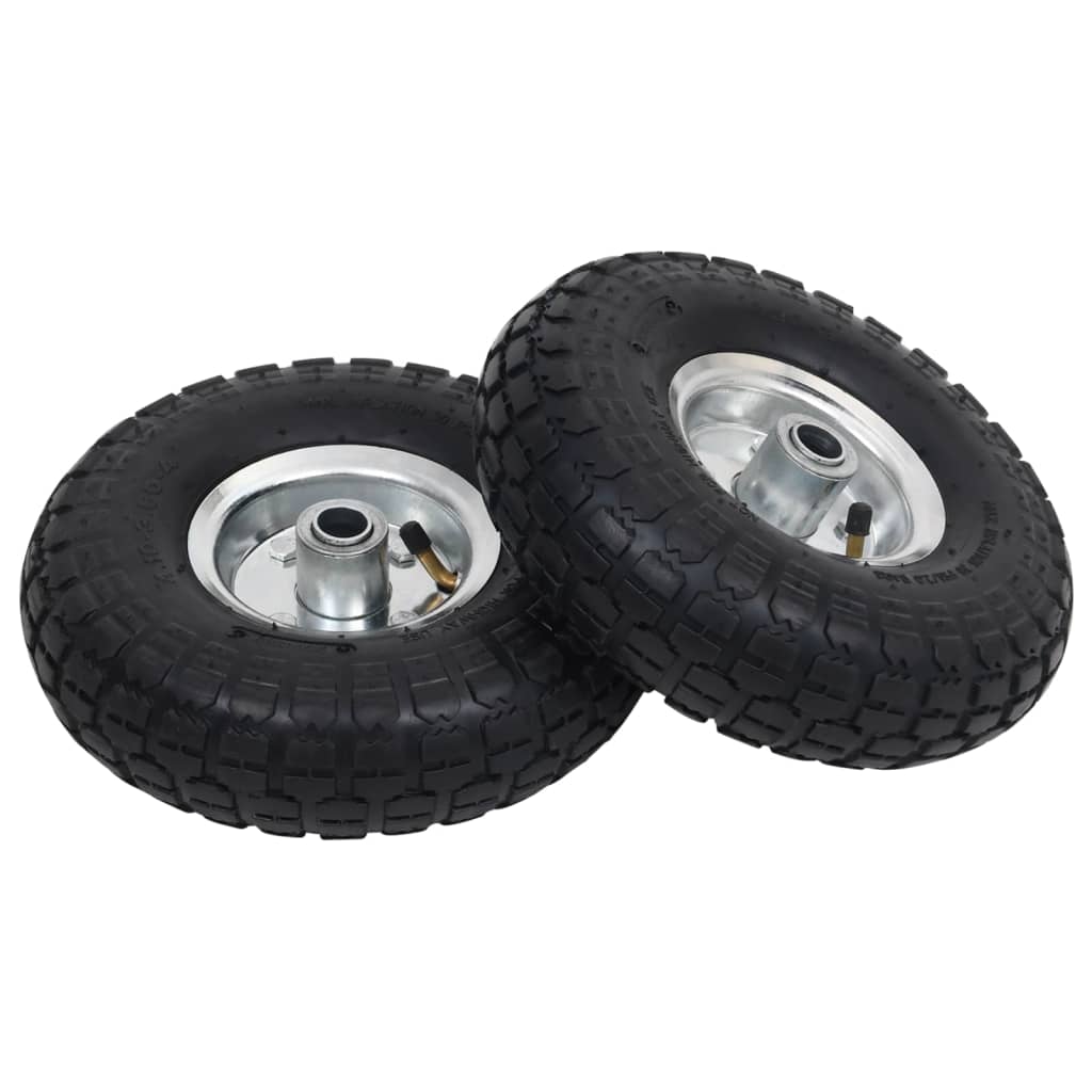 Vidaxl Hand Truck Wheels 4.10 3.50-4 (260x83) Caucho 2 PCS