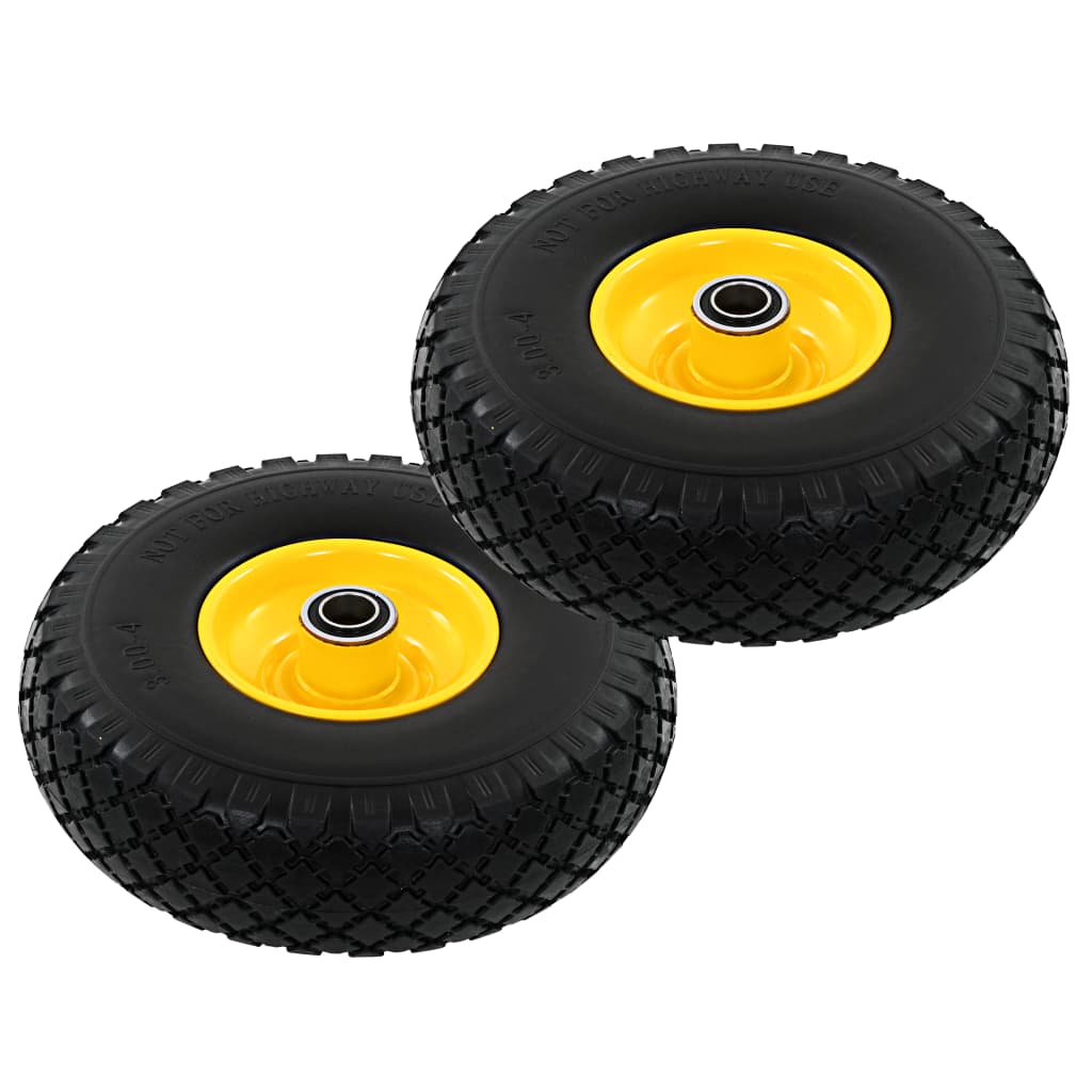 Vidaxl hand Camionrups 3.00-4 (260x85) zolidd Pu 2 PCs