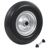 Vidaxl-Schubkarreen mit Achse 4,00-8 390 mm fester PU