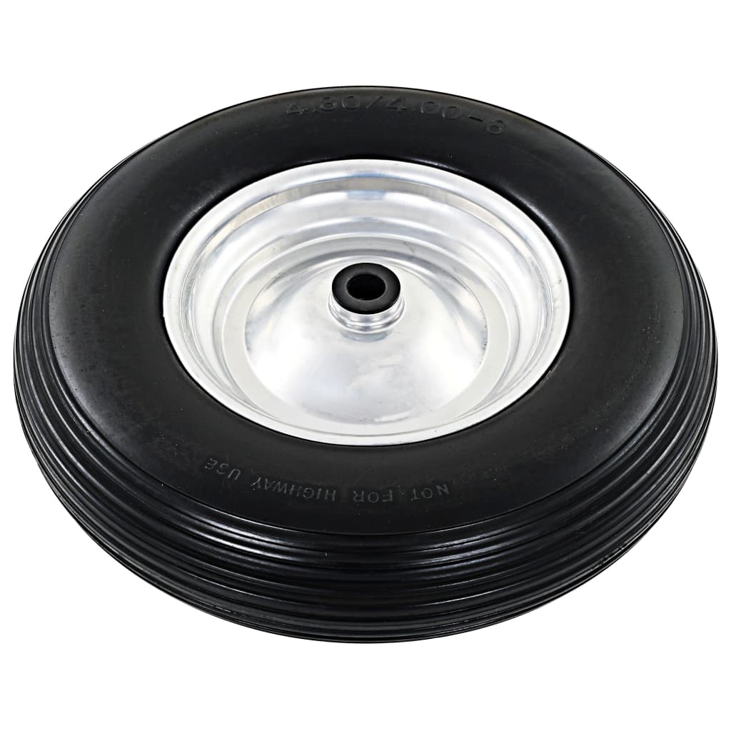 Vidaxl-Schubkarreen mit Achse 4,00-8 390 mm fester PU