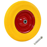 Vidaxl wheelbarrow wheel with axle 4.00-8 390 mm Solid PU
