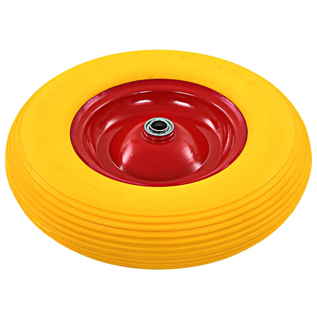 Vidaxl wheelbarrow wheel with axle 4.00-8 390 mm Solid PU