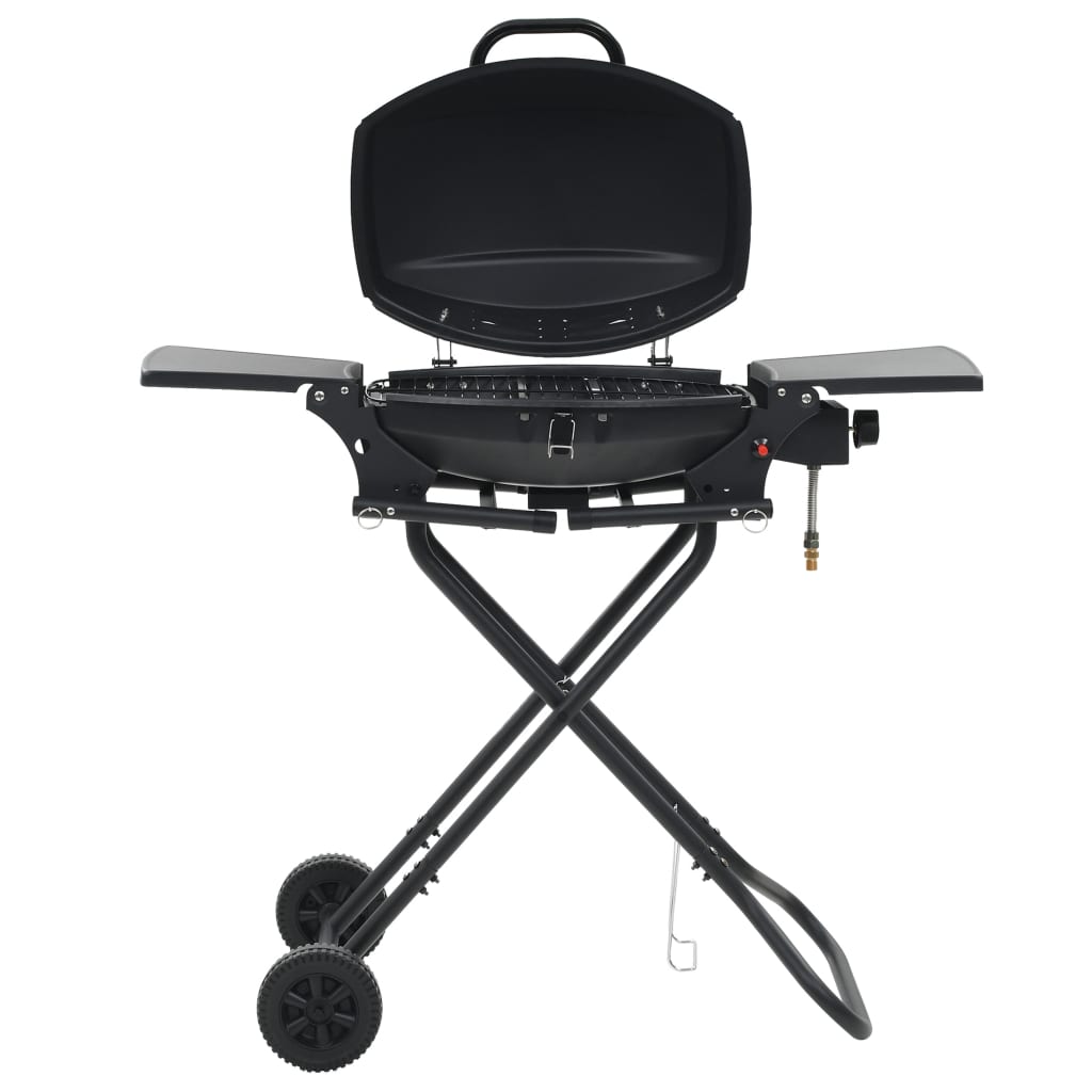Vidaxl Gasbarbecue s prenosno črno
