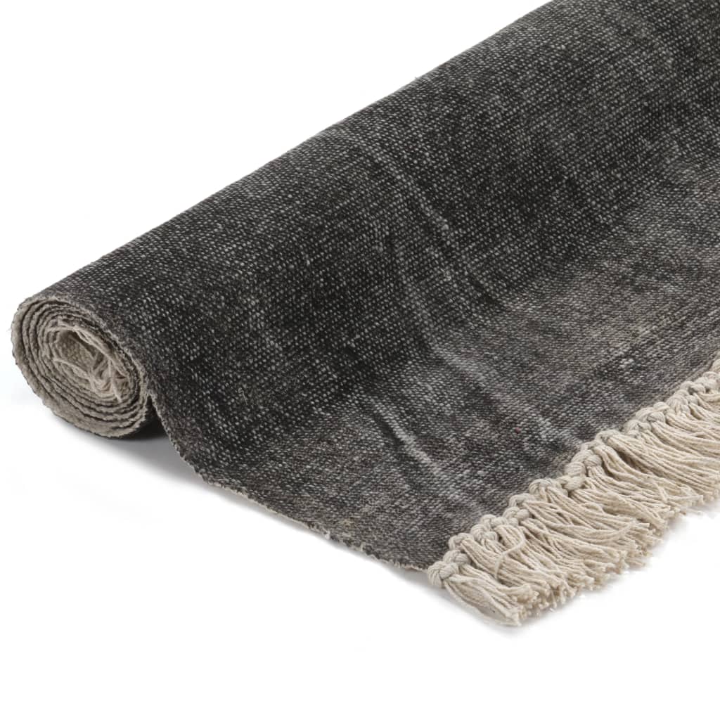 Vidaxl Kelim rug 120x180 cm cotton anthracite