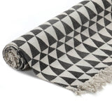 Vidaxl Kelim rug with pattern 120x180 cm cotton black and white