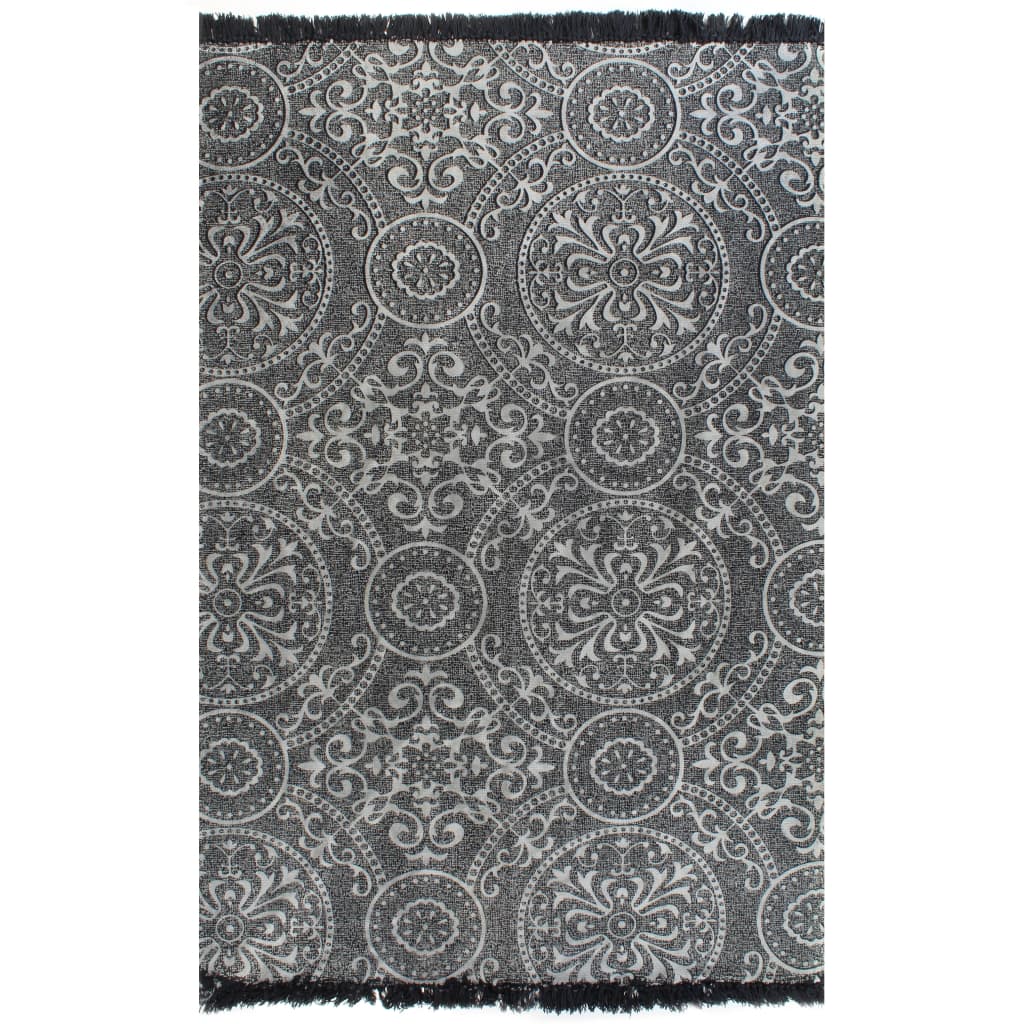 Vidaxl Kelim rug with pattern 120x180 cm cotton gray