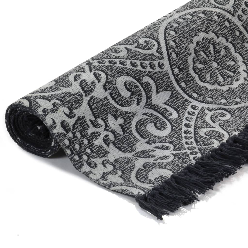 Vidaxl Kelim rug with pattern 120x180 cm cotton gray