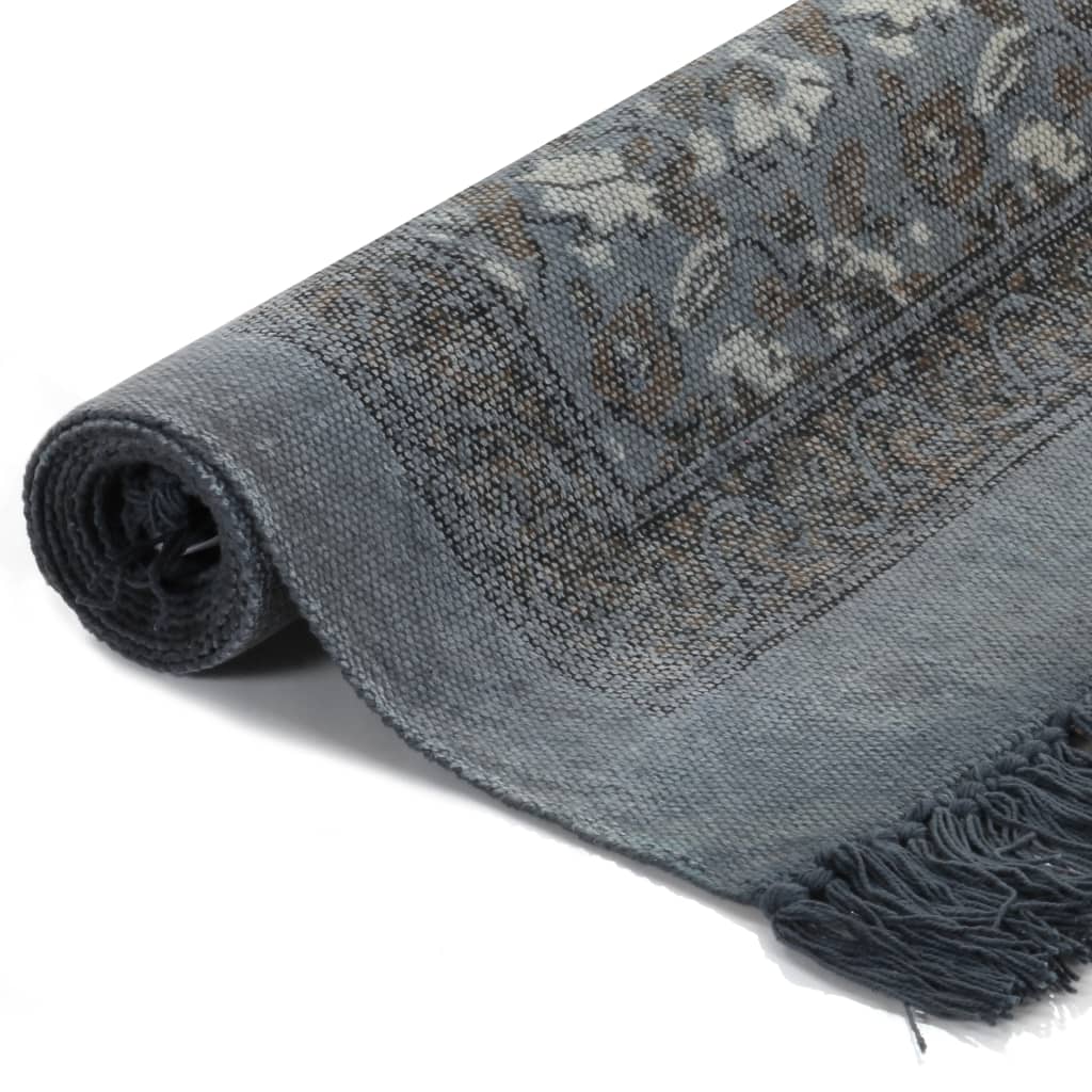 Vidaxl Kelim rug with pattern 120x180 cm cotton gray