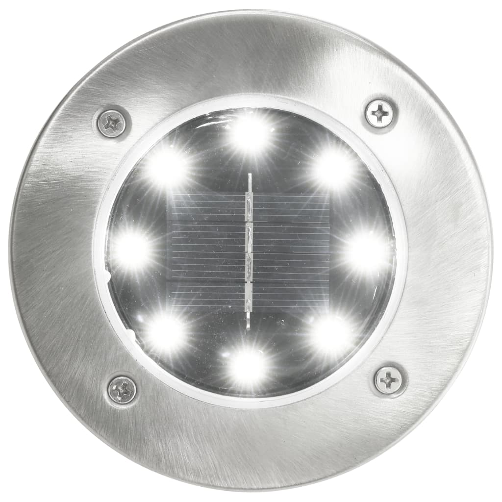 Vidaxl ozemljitvene svetilke 8 ST SOLAR LED WHITE