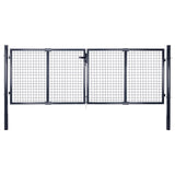 Vidaxl Gaaspoort 289x100 cm grigio in acciaio zincato