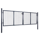 Vidaxl Gaaspoort 289x100 cm grigio in acciaio zincato