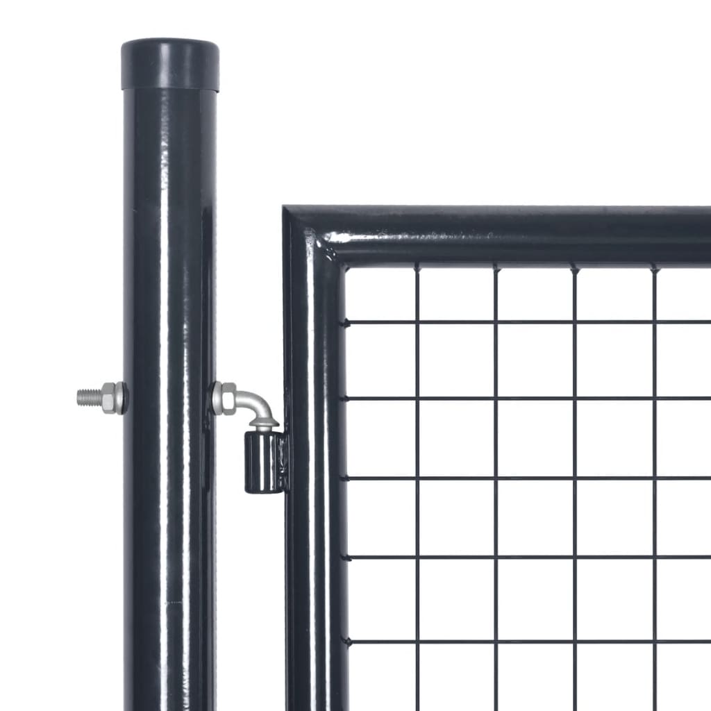 Vidaxl Gaaspoort 289x100 cm grigio in acciaio zincato