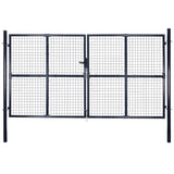 Vidaxl Gaaspoort 289x200 cm grigio galvanizzato