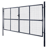 Vidaxl Gaaspoort 289x200 cm grigio galvanizzato