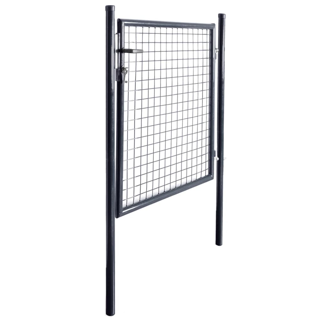 Vidaxl mesh gate 85.5x100 cm galvanized steel gray
