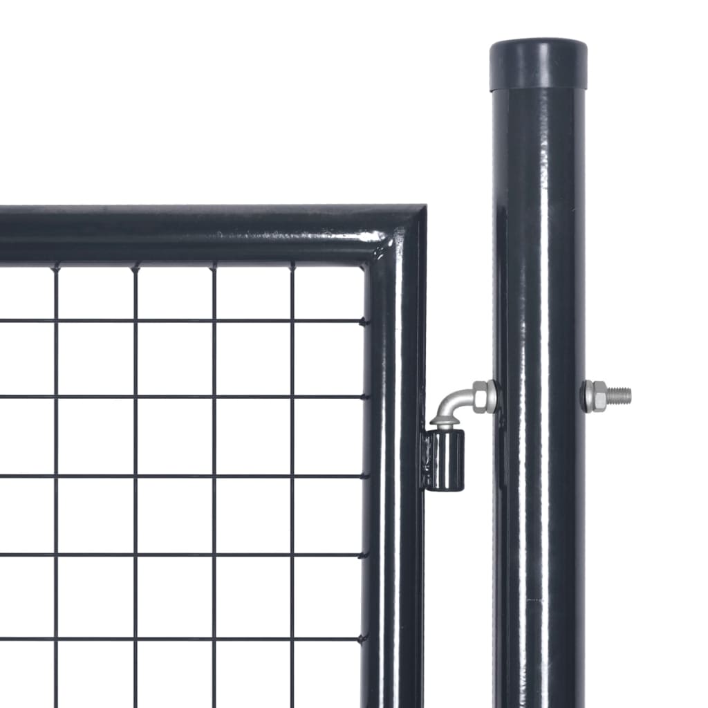Vidaxl mesh gate 85.5x100 cm galvanized steel gray