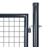 Vidaxl mesh gate 85.5x100 cm galvanized steel gray